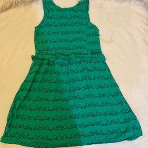 A viscose mini dress.